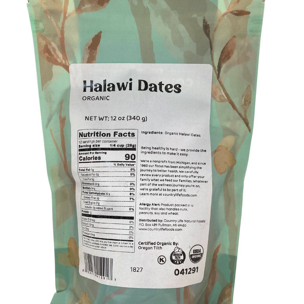 
                  
                    Dates, Halawi, Whole, Organic - Country Life Natural Foods
                  
                
