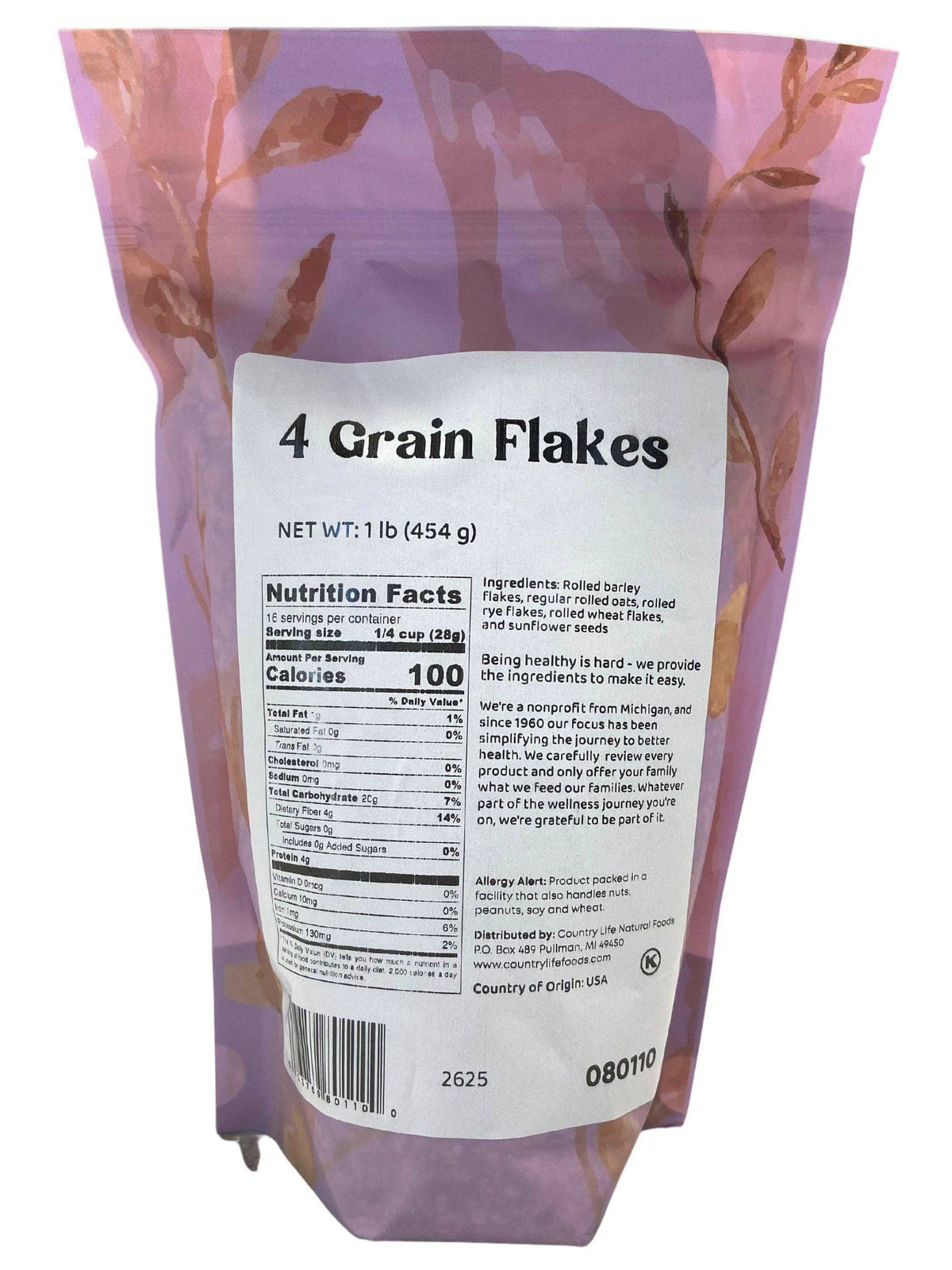 4-Grain Flakes, Flaked Grains - Country Life Natural Foods