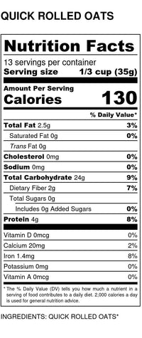 
                  
                    Oats, Quick Rolled - Country Life Natural Foods
                  
                