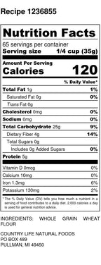 Whole Wheat Flour, Organic, Flour - Country Life Natural Foods