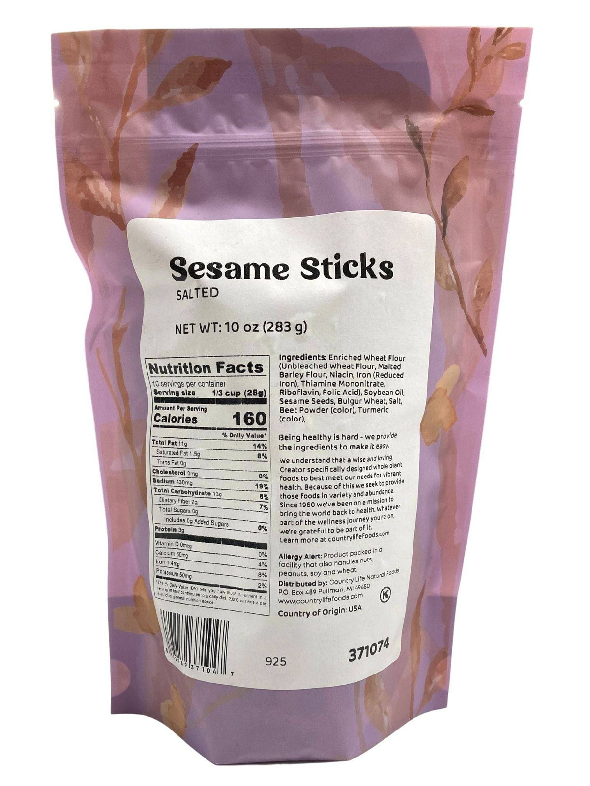 Sesame Sticks, Salted - Country Life Natural Foods