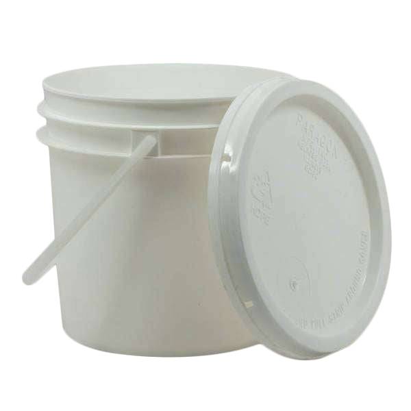 Pail, With Lid, 1 Gallon, White - Country Life Natural Foods