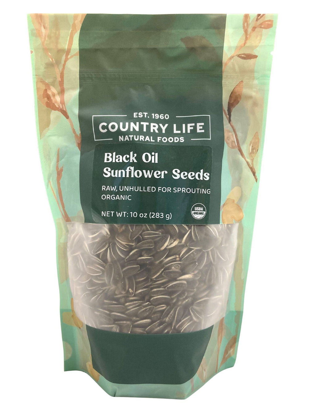 Organic Black Oil Sunflower Seeds, Unhulled (For Sprouting) - Country Life Natural Foods