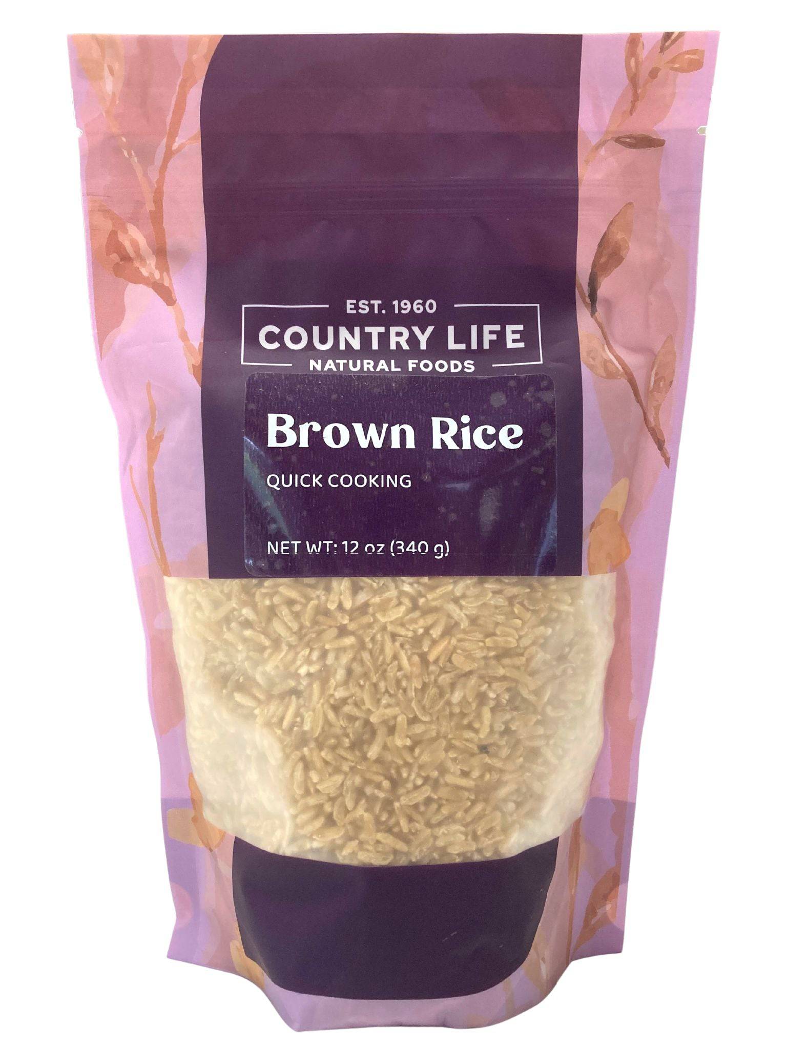 Quick Cooking Rice, Brown, 8 Min - Country Life Natural Foods