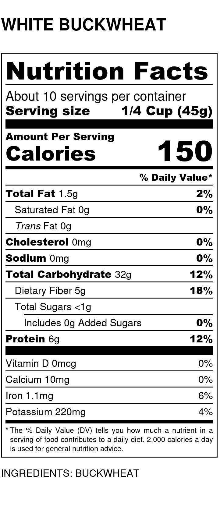 
                  
                    Buckwheat, White, Hulled, Organic - Country Life Natural Foods
                  
                