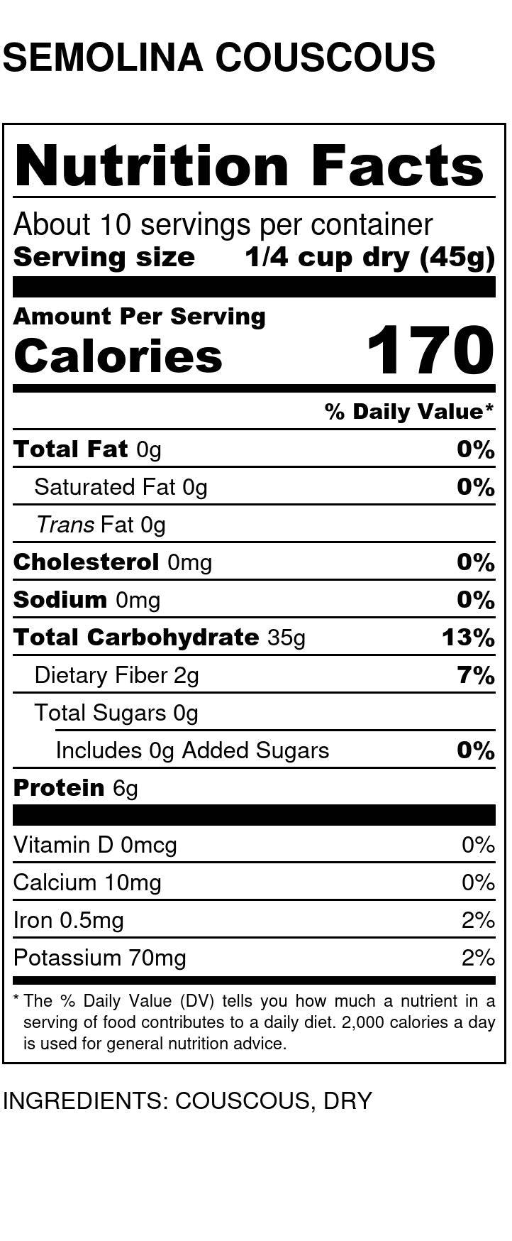 
                  
                    Couscous, Semolina, Organic - Country Life Natural Foods
                  
                