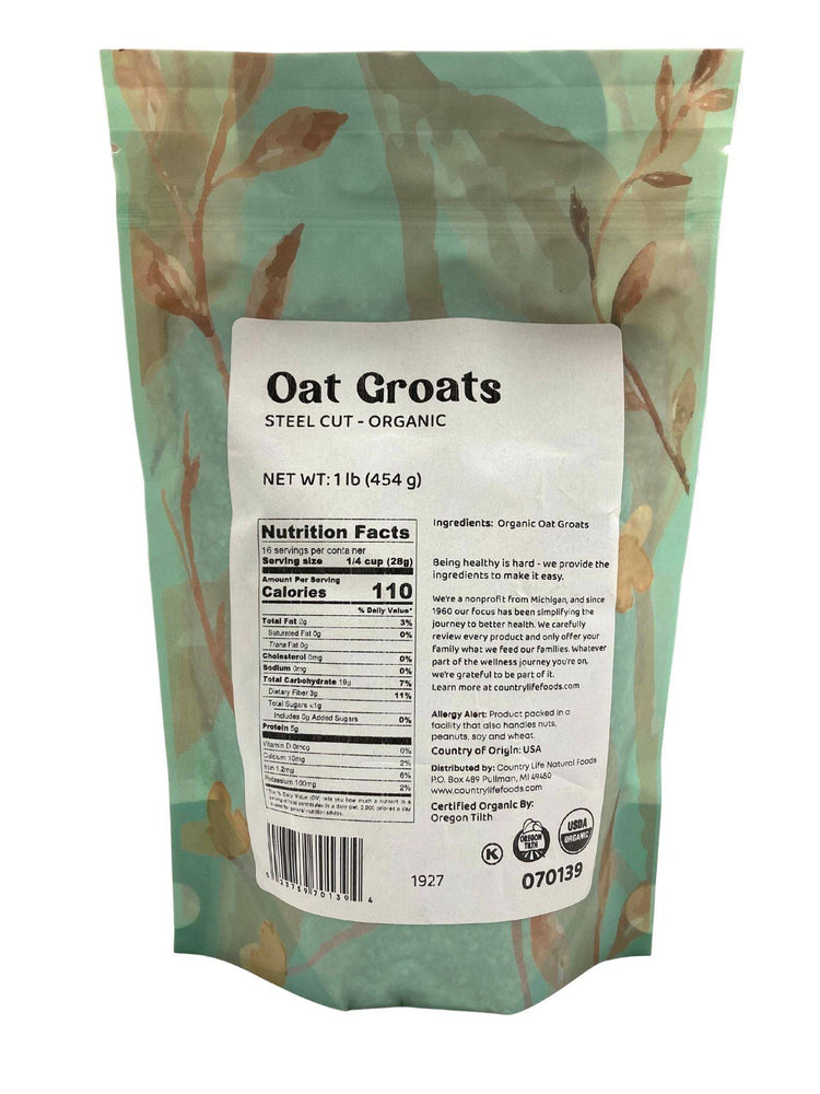
                  
                    Organic Oat Groats, Steel Cut - Country Life Natural Foods
                  
                