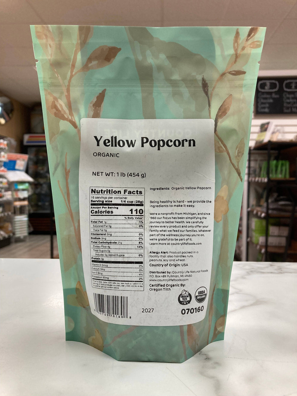 Organic Popcorn, Yellow - Country Life Natural Foods