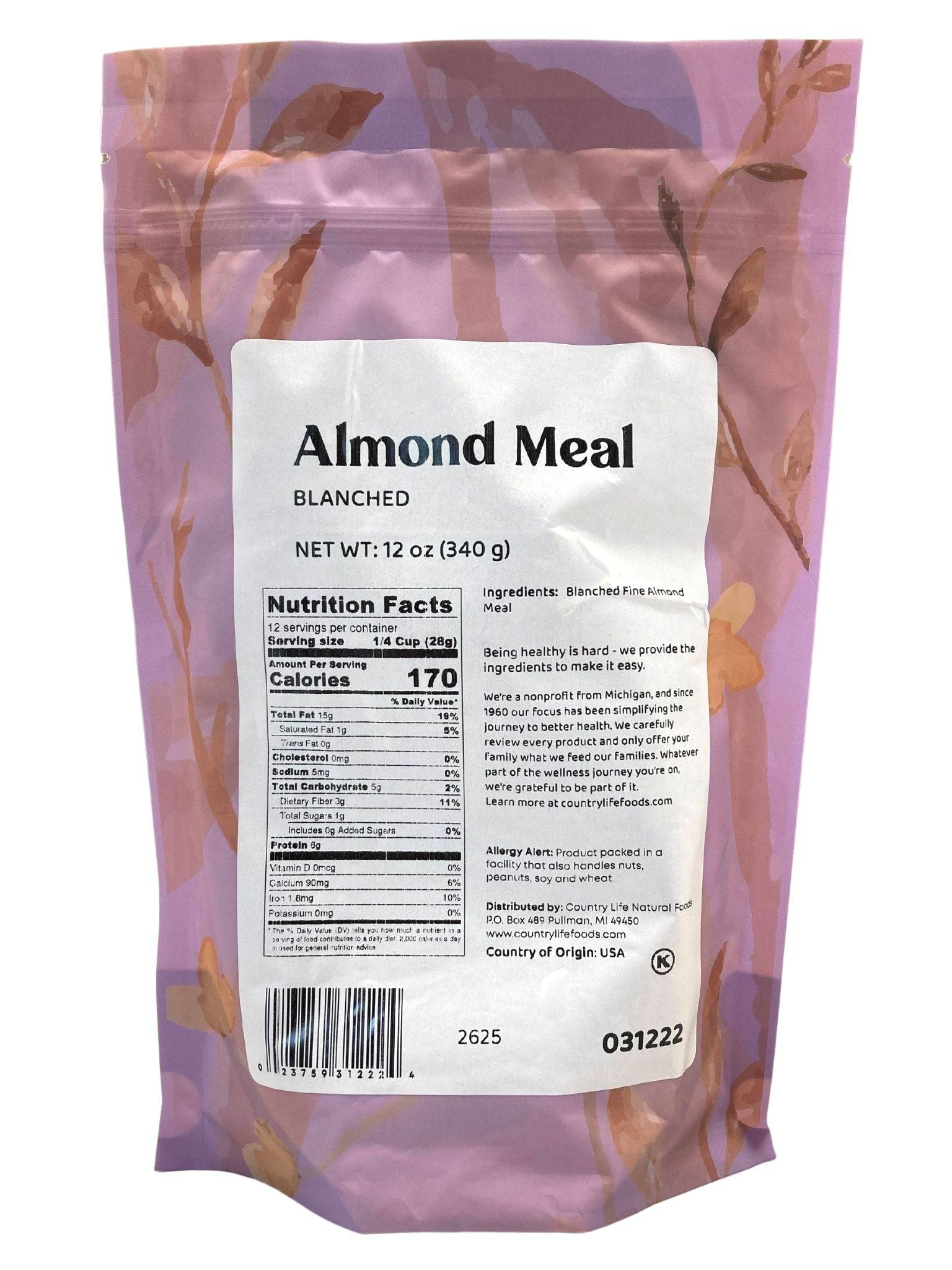 
                  
                    Almond Meal, Fine Ground, Blanched - Country Life Natural Foods
                  
                