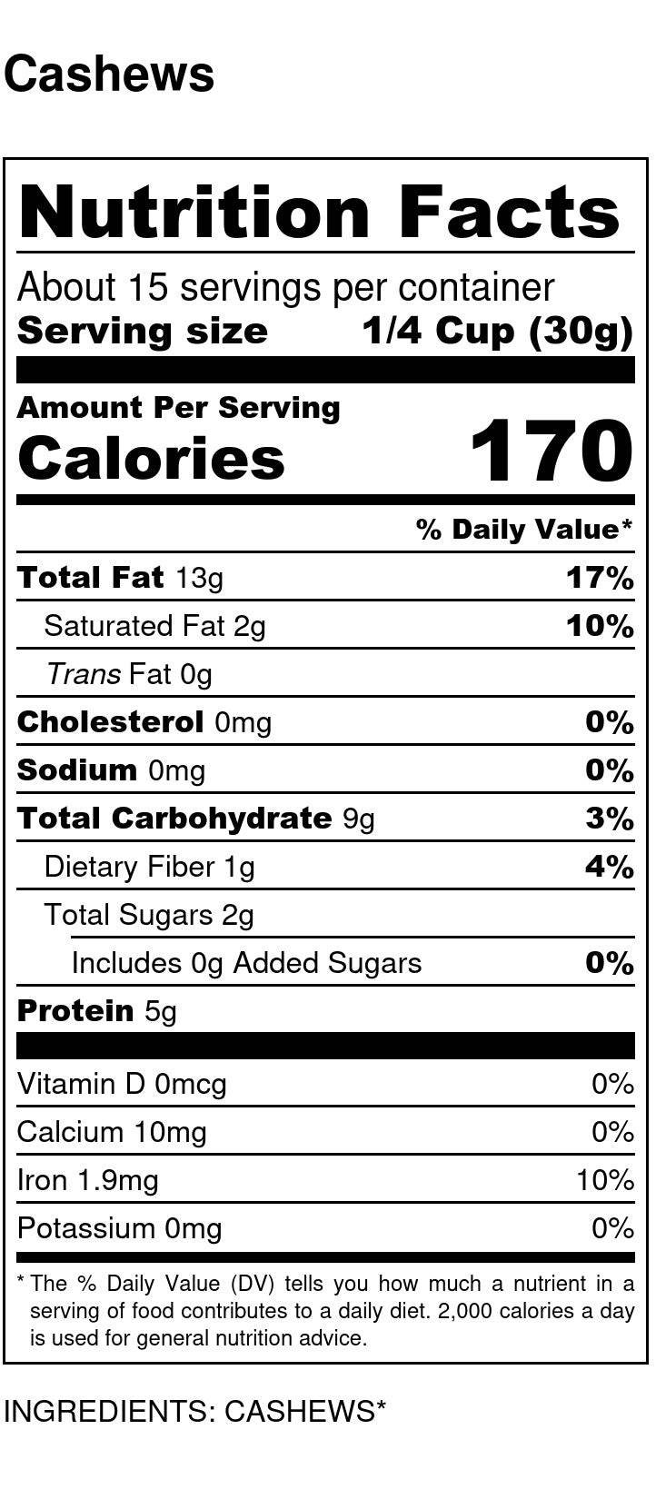 
                  
                    Cashews, Whole - Country Life Natural Foods
                  
                