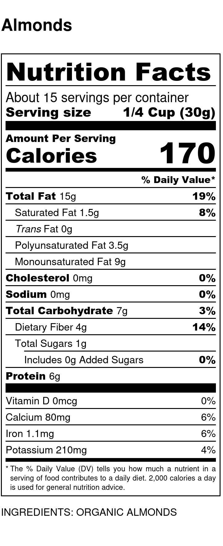 
                  
                    Almonds, Whole, Organic - Country Life Natural Foods
                  
                
