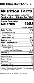 Peanuts, 1/2s Dry Roasted, No Salt, Organic, Nuts - Country Life Natural Foods