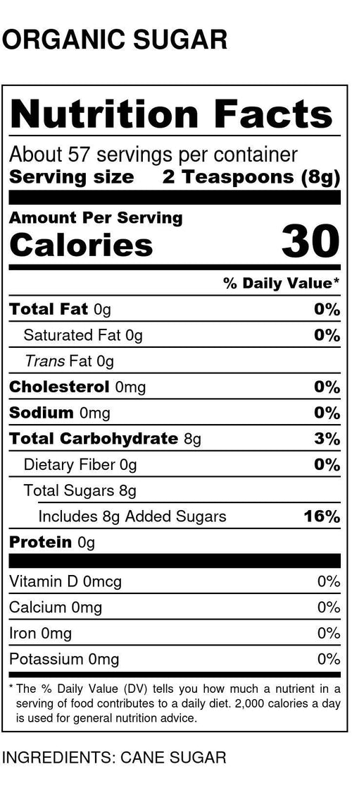 Cane Juice Crystals, Organic Country Life Natural Foods