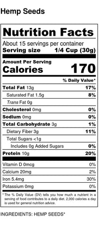 
                  
                    Hemp Seeds, Hulled, Organic - Country Life Natural Foods
                  
                