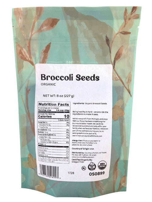 Broccoli Seed, Organic, Seeds - Country Life Natural Foods