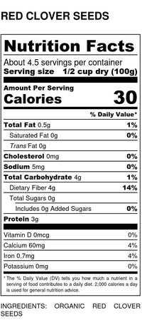 
                  
                    Clover Seeds, Red, Organic - Country Life Natural Foods
                  
                