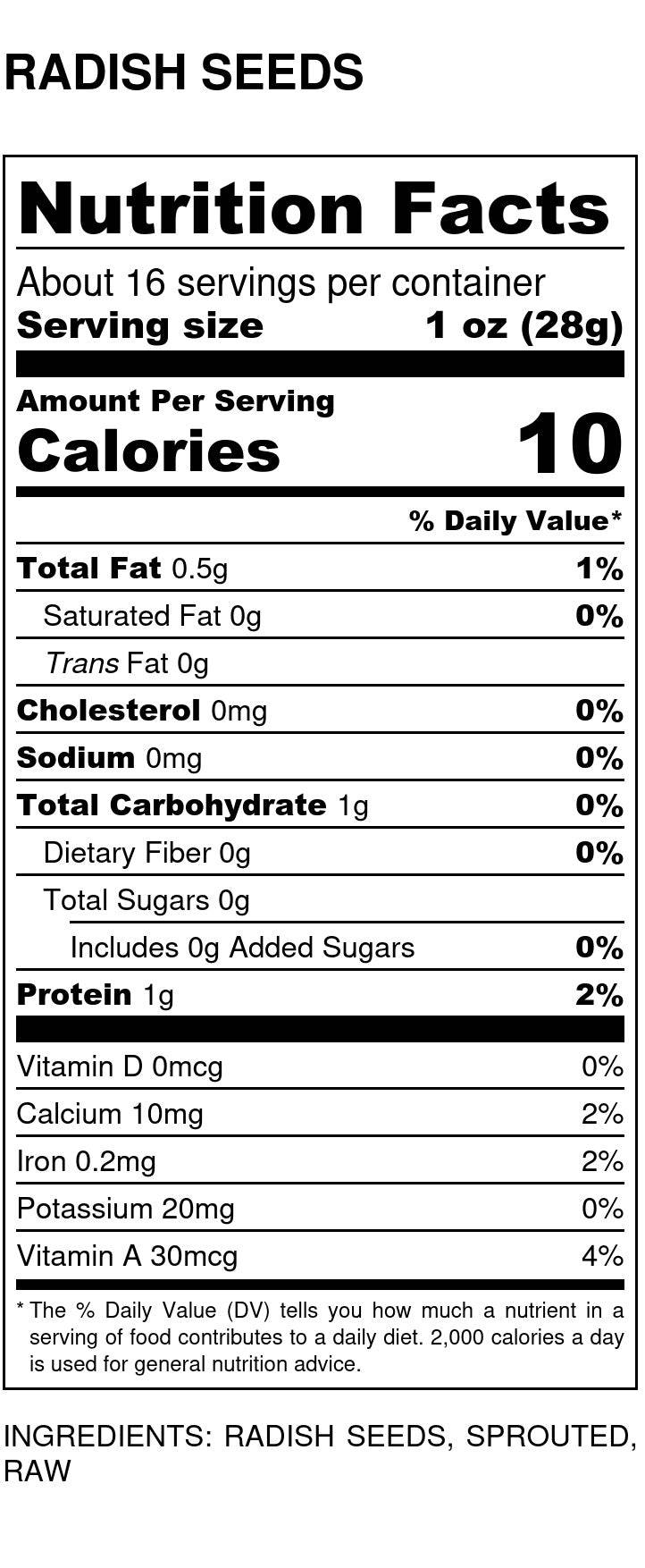 Radish Seeds, Organic - Country Life Natural Foods