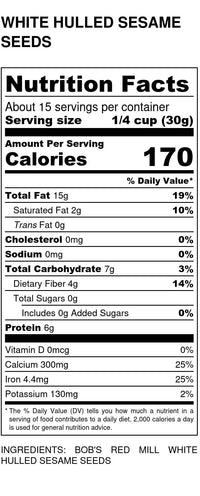 
                  
                    Sesame Seeds, Hulled (White) - Country Life Natural Foods
                  
                