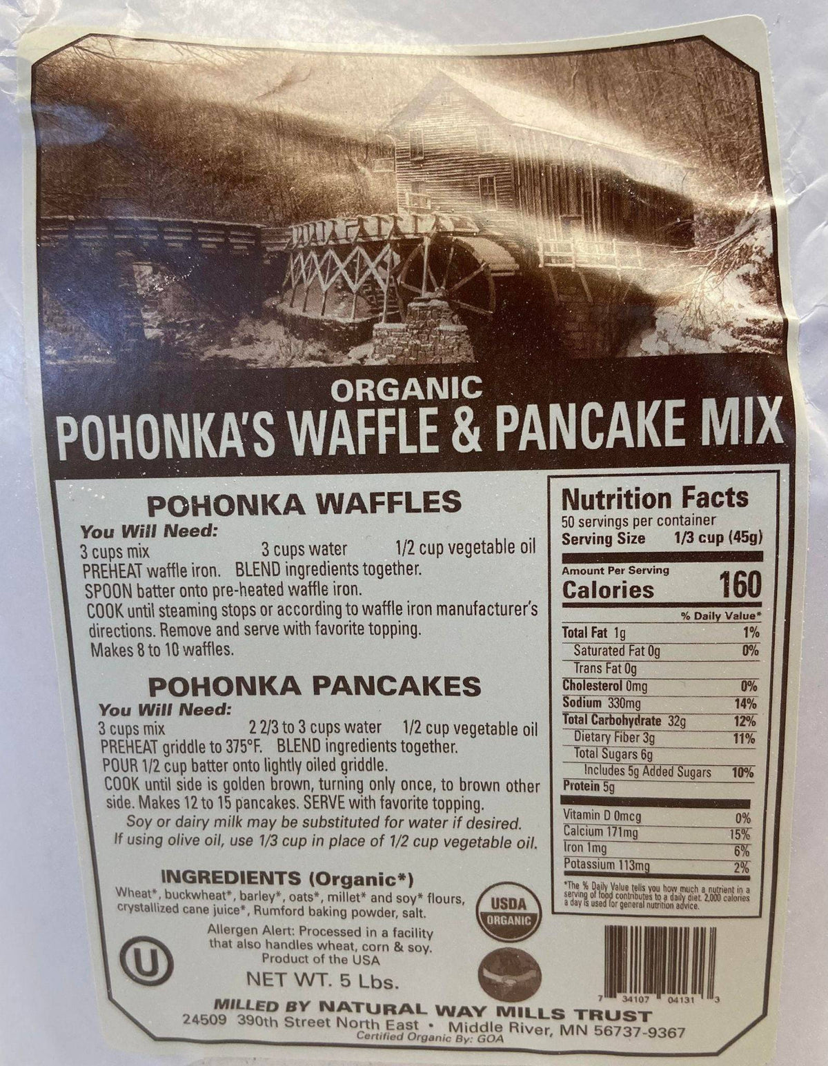 Organic, Pancake & Waffle Mix, Pohonka, Cooking & Baking Ingredients - Country Life Natural Foods