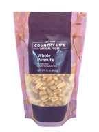 Peanuts, Whole, Blanched, Roasted, Salted, Nuts - Country Life Natural Foods