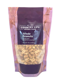 
                  
                    Peanuts, Whole Blanched - Roasted & Salted - Country Life Natural Foods
                  
                