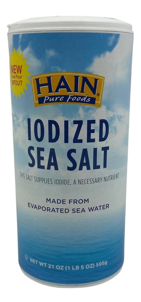 Hain Iodized Sea Salt 21oz - Country Life Natural Foods