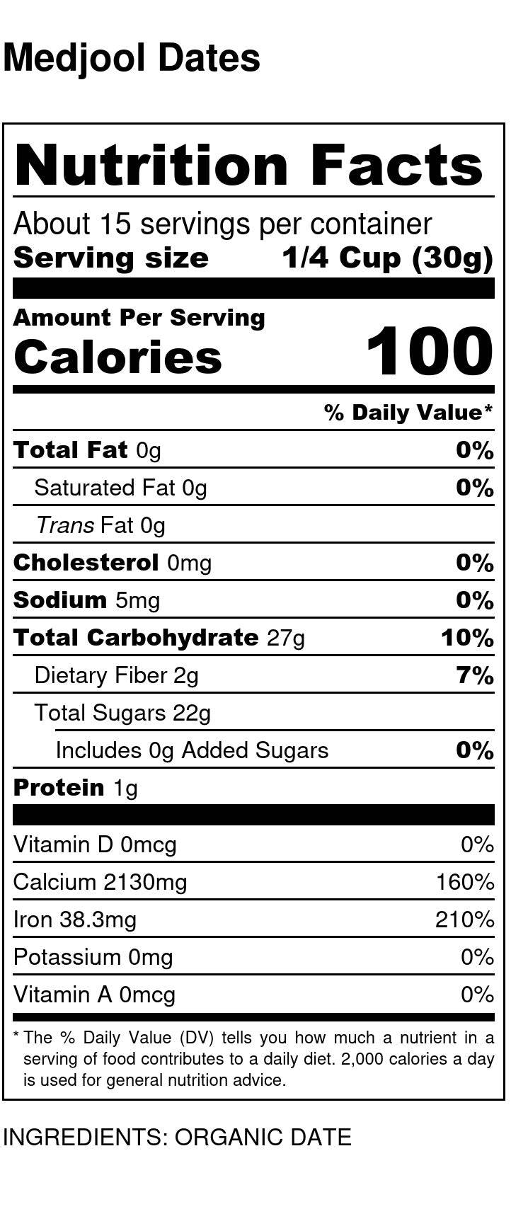 Dates, Medjool, Organic - Country Life Natural Foods