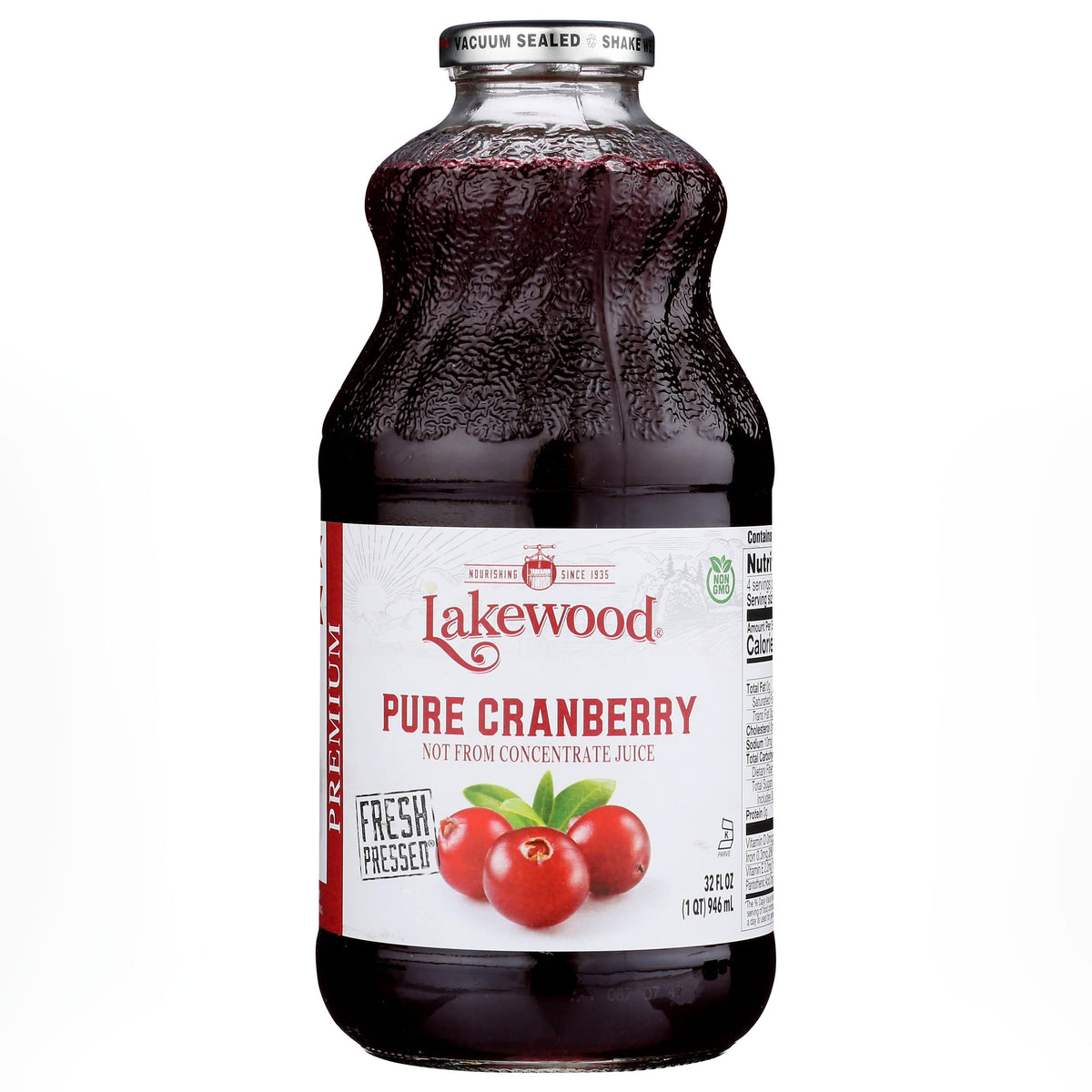 Cranberry Juice, Pure, Lakewood - Country Life Natural Foods