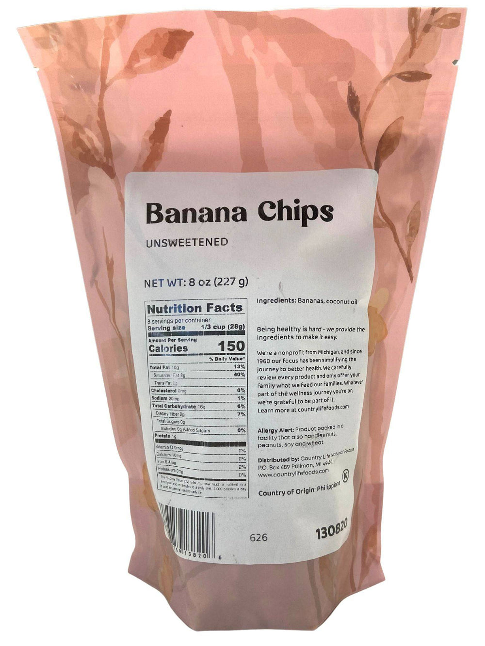 Banana Chips, Sweetened - Organic 2 lb