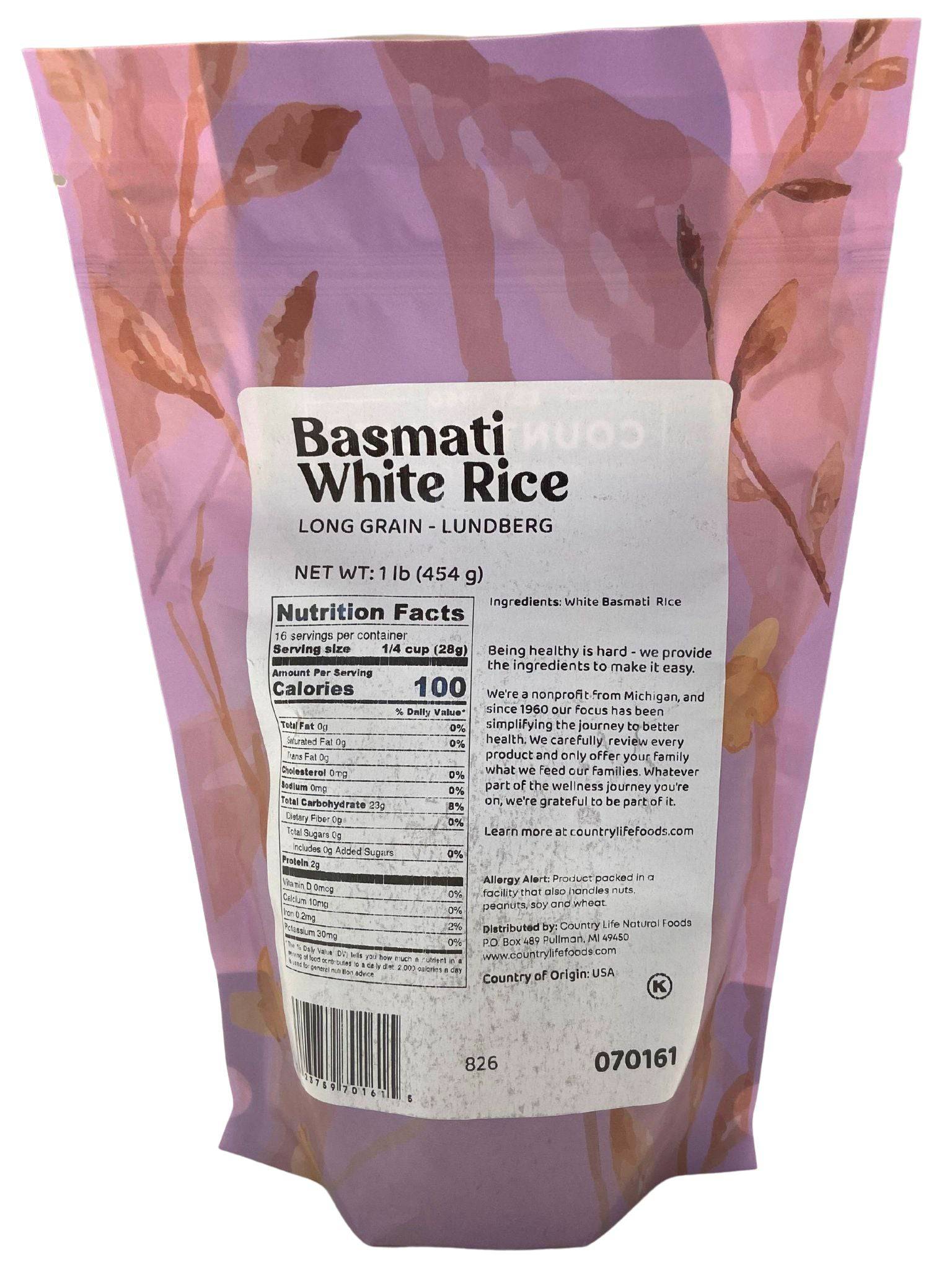 
                  
                    Rice, Basmati - White - Country Life Natural Foods
                  
                