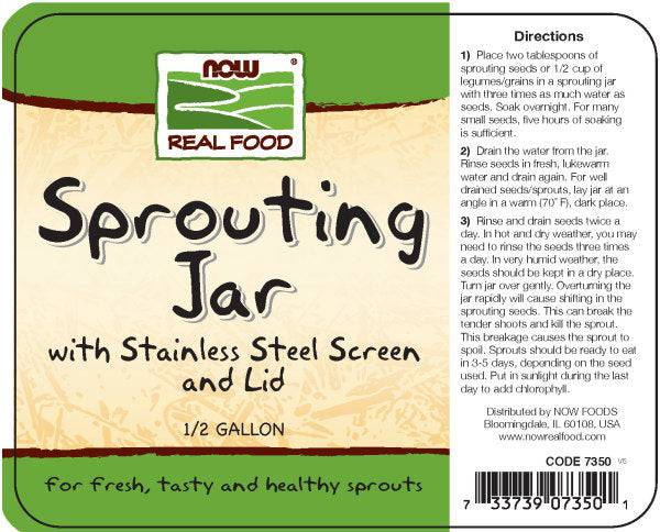 
                  
                    Sprouting Jar 1/2 Gallon - Country Life Natural Foods
                  
                