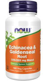 Echinacea And Goldenseal Root 225/225mg Blend 100 Count - Country Life Natural Foods