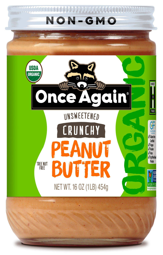 Organic Peanut Butter - Crunchy - With Salt - Country Life Natural Foods