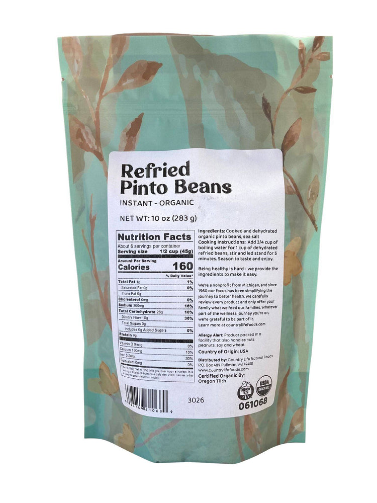 
                  
                    Organic Pinto Refried Beans, Instant - Country Life Natural Foods
                  
                