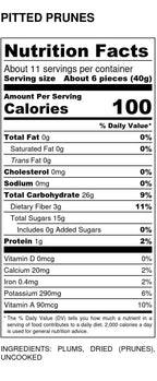 Prunes, Pitted, Organic, Dried Fruit - Country Life Natural Foods