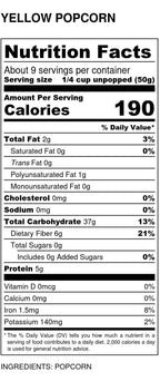 Popcorn, Yellow, Grains - Country Life Natural Foods