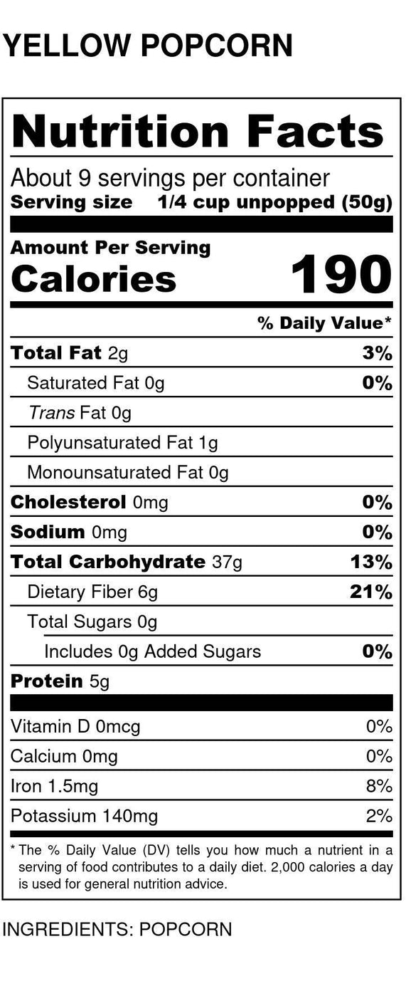 Popcorn, Yellow Country Life Natural Foods